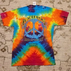 Tie-dye T-Shirt, Peace Frogs, Size Medium